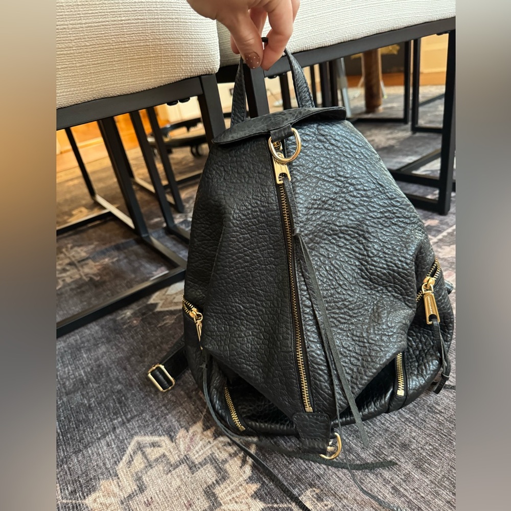 Rebecca Minkoff Black Leather Julian Backpack